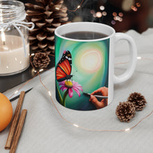 Load image into Gallery viewer, July Ruby Birth Month Colors Fairies &amp; Butterflies #1 Mug 11oz mug AI-Generated Artwork
