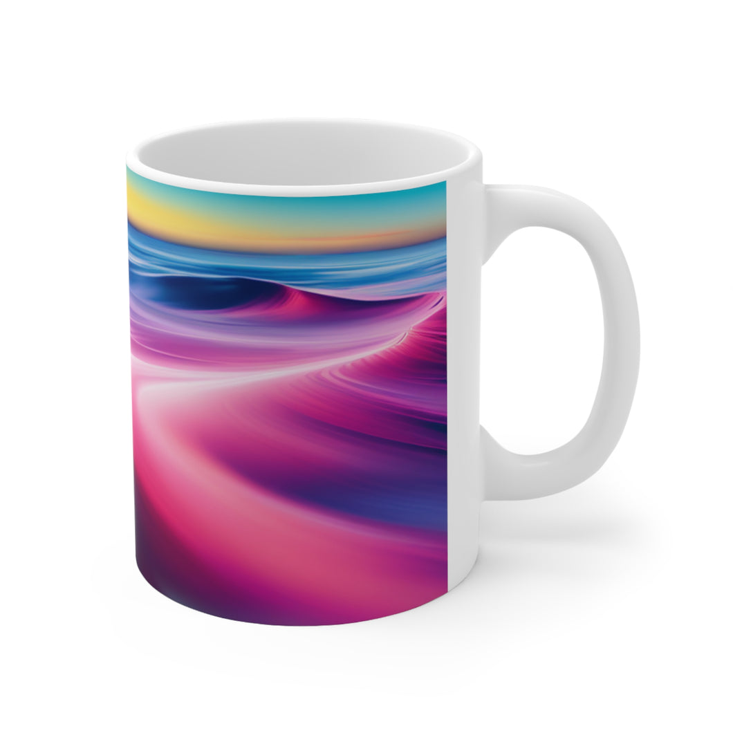 Pastel Sea-life Sunset #21 Ceramic Mug 11oz mug AI-Generated Artwork
