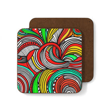 Load image into Gallery viewer, Decorative Pattern #1Spiral Hardboard Back AI-Enhanced Beverage Coasters

