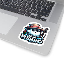 Load image into Gallery viewer, Gone Fishing Marshmallow Vinyl Stickers, Laptop, Gear, Outdoor Sports Fishing #5
