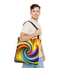 Load image into Gallery viewer, Copy of Tye Dye Swirls and Ripples #7 Tote Bag AI Artwork 100% Polyester
