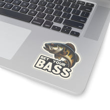 Load image into Gallery viewer, Bet Your Bass Fish Vinyl Stickers, Laptop, Gear, Outdoor Sports Fishing #2
