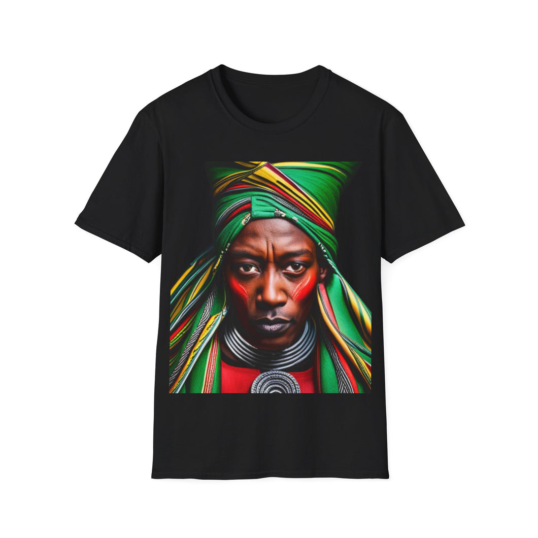 Colors of Africa Warrior King #3 Unisex Softstyle Short Sleeve Crewneck T-Shirt