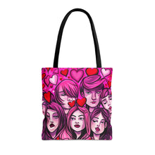 Load image into Gallery viewer, Faces of Love the Pink Heart Series #16 Tote Bag AI Artwork 100% Polyester
