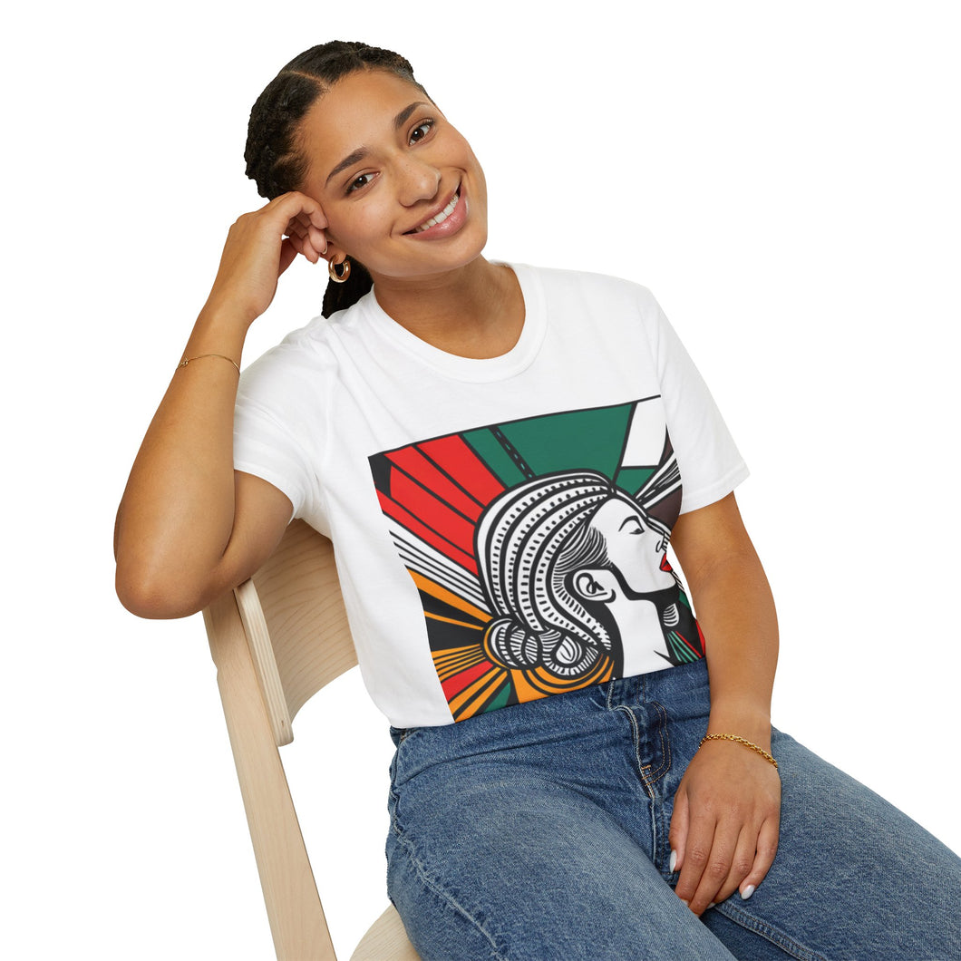 Color of Africa Queen Mother #15 Unisex Softstyle Short Sleeve Crewneck T-Shirt