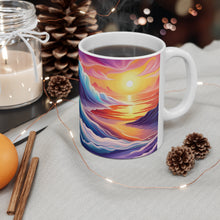 Load image into Gallery viewer, Pastel Sea-life Sunset #8 Ceramic Mug 11oz mug AI-Generated Artwork
