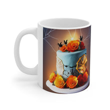 Load image into Gallery viewer, Happy Spooky Halloween Cake Celebration #23 Ceramic 11oz mug AI-Generated Artwork
