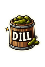 Load image into Gallery viewer, Pickles in a Barrel 3&quot; Vinyl Foodie Glossy Hot/Dill/Sour/Kosher
