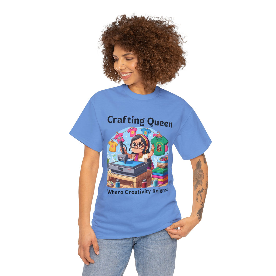 Crafting Queen: Where Creativity Reigns, T-Shirt Heat Press 100% Cotton Classic