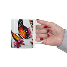 Load image into Gallery viewer, January Birth Month Colors Fairies &amp; Butterflies #1 Mug 11oz mug AI-Generated Artwork
