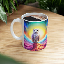 Load image into Gallery viewer, Beautiful Owl Standing in a Sea of Colors #9 Mug 11oz mug AI-Generated Artwork
