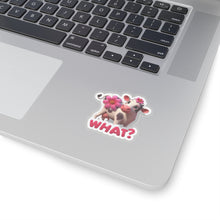 Load image into Gallery viewer, Cute Pink Cow What did I Do, Stickers, Laptop, Whimsical Cow, #1
