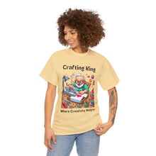 Load image into Gallery viewer, Crafting King: Where Creativity Reigns, Grandpa T-Shirt Designing Cotton Classic
