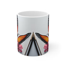 Load image into Gallery viewer, January Birth Month Colors Fairies &amp; Butterflies #1 Mug 11oz mug AI-Generated Artwork
