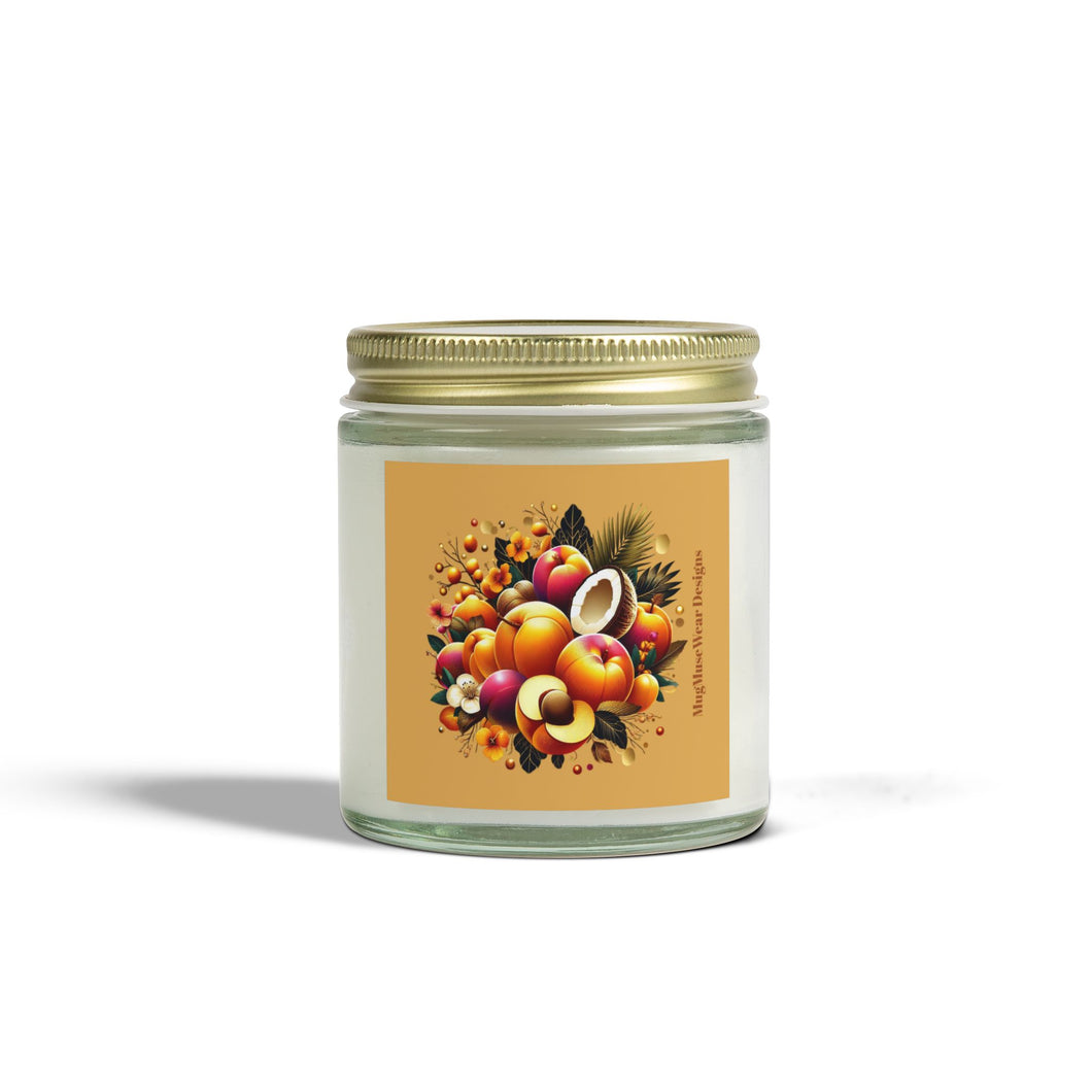 Tropical Passion Scented Candles, Coconut Apricot Wax (4oz, 9oz)