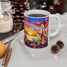 Load image into Gallery viewer, Beach Vibes Retro Concert #8 Ceramic 11oz Mug AI Artwork
