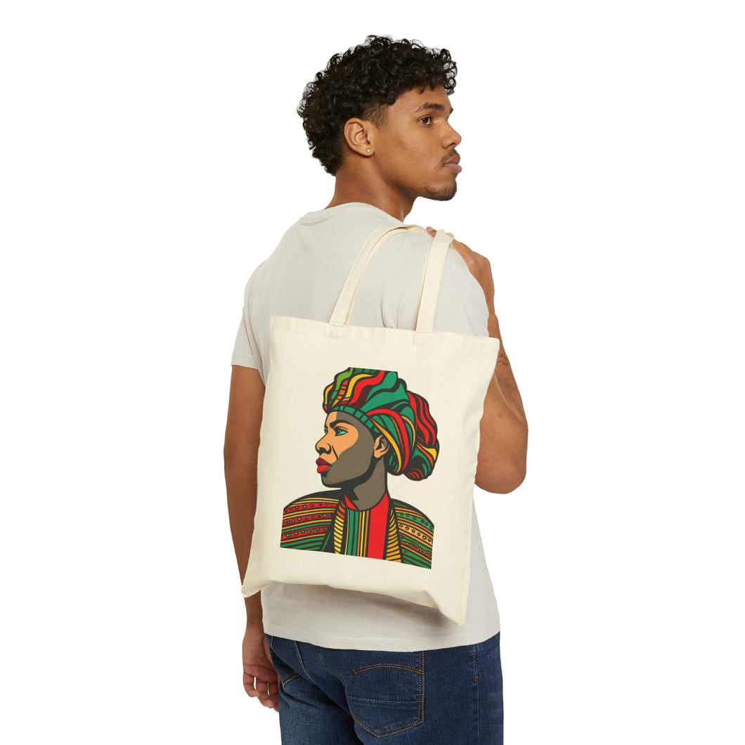 Colors of Africa Queen Mother #16 100% Cotton Canvas Tote Bag 15