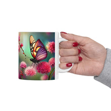 Load image into Gallery viewer, July Ruby Birth Month Colors Fairies &amp; Butterflies #2 Mug 11oz mug AI-Generated Artwork
