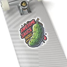 Load image into Gallery viewer, Awesome Sauce Pickle Vinyl Sticker, Foodie, Mouthwatering, Whimsical, Food #8
