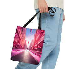 Load image into Gallery viewer, Love in the Air the Pink Heart Series #7 Tote Bag AI Artwork 100% Polyester
