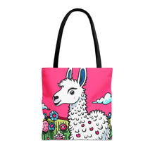 Load image into Gallery viewer, Field of a Llama #6 Tote Bag AI Artwork 100% Polyester
