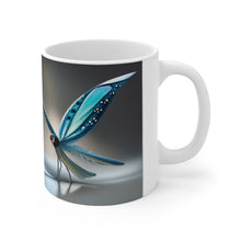 Load image into Gallery viewer, March Aquamarine Birth Month Colors Fairies &amp; Butterflies #1 Mug 11oz mug AI-Generated Artwork
