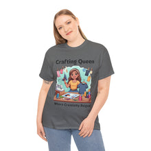 Load image into Gallery viewer, Crafting Queen: Where Creativity Reigns, T-Shirt Designing 100% Cotton Classic
