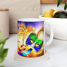 Load image into Gallery viewer, Mardi Gras Mask Ribbon #3 Mug  AI-Generated Artwork 11oz mug
