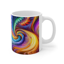 Load image into Gallery viewer, Tye Dye Swirls &amp; Ripples #1 Ceramic 11oz AI Decorative Mug
