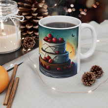 Load image into Gallery viewer, Happy Spooky Halloween Cake Celebration #16 Ceramic 11oz Mug AI-Generated Artwork
