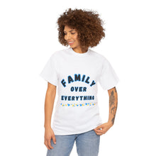 Load image into Gallery viewer, Muse Wearable Blue Border Family Over Everything Unisex Cotton Crewneck T-Shirt
