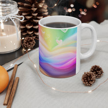 Load image into Gallery viewer, The Beauty of Pastel Colors with hearts #3 Mug 11oz mug AI-Generated Artwork
