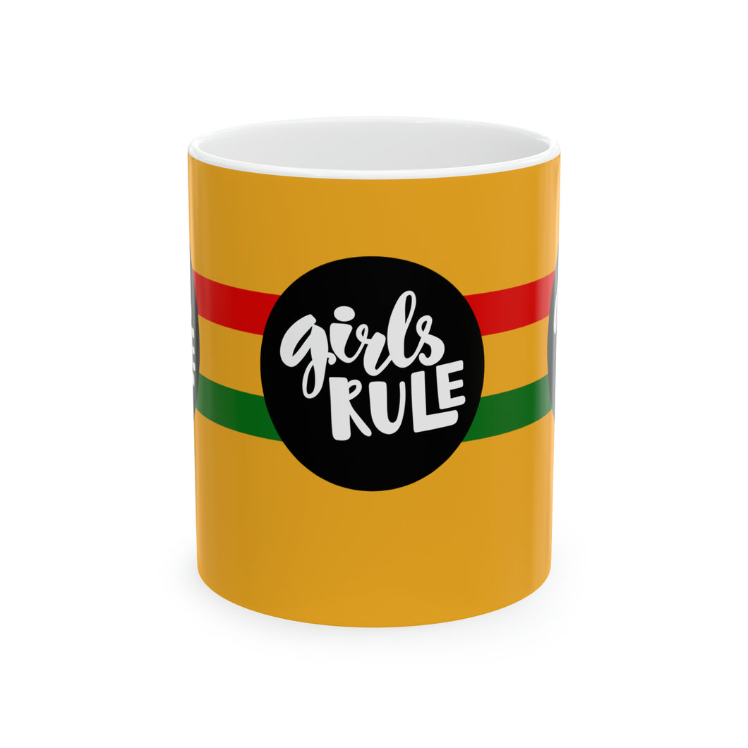 Girls Rule 11oz Ceramic Beverage Mug Decorative Art