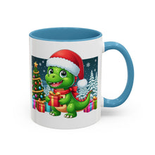 Load image into Gallery viewer, Mug Dinosaur Christmas Wonderland Santa Hat Holiday Coffee Cup 11, 15oz
