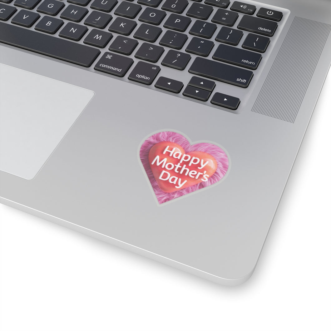Happy Mother's Day Heart Shaped Vinyl Stickers, Laptop, Diary, Journal #2