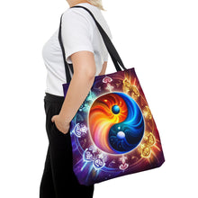 Load image into Gallery viewer, Ying Infinite Beauty Fire Fusion of Colors #1 Tote Bag AI Artwork 100% Polyester
