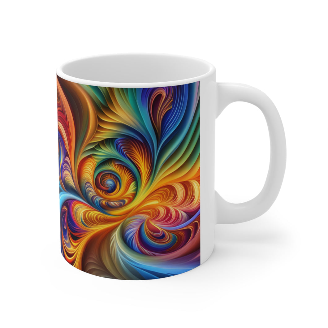 Tye Dye Swirls & Ripples #3 Ceramic 11oz AI Decorative Mug