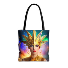 Load image into Gallery viewer, Mardi Gras Ribbon Mask #6 Tote Bag AI Artwork 100% Polyester
