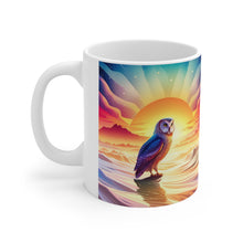 Load image into Gallery viewer, Beautiful Owl Standing in a Sea of Colors #4 Mug 11oz mug AI-Generated Artwork
