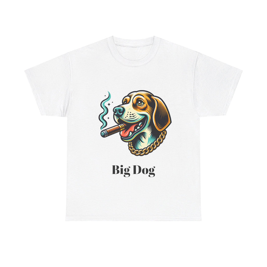 Big Dog Hound Dog Shirt, The Dog Life Hound Dog Cigar Gold Chain Unisex Crewneck T-Shirt