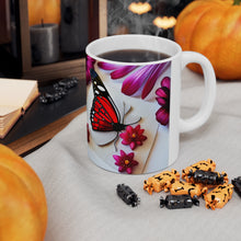 Load image into Gallery viewer, Colorful Monarch Butterflies #8 Mug 11oz mug AI-Generated Artwork
