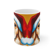 Load image into Gallery viewer, Fancy Golden Retriever #3 Christmas Vibes Ceramic Mug 11oz Design #3 Mirrored Images
