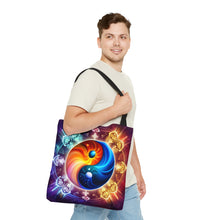 Load image into Gallery viewer, Ying Infinite Beauty Fire Fusion of Colors #1 Tote Bag AI Artwork 100% Polyester
