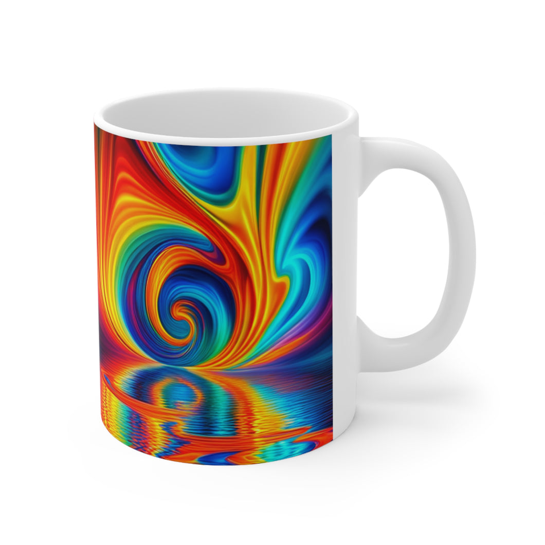 Tye Dye Swirls & Ripples #8 Ceramic 11oz AI Decorative Mug