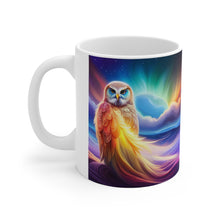 Load image into Gallery viewer, Beautiful Owl Standing in a Sea of Colors #7 Mug 11oz mug AI-Generated Artwork
