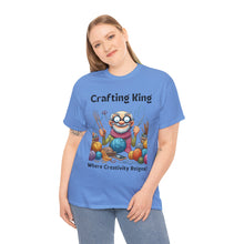 Load image into Gallery viewer, Crafting King: Where Creativity Reigns, Knitting 100% Cotton Classic T-shirt
