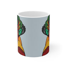Load image into Gallery viewer, Colors of Africa Tribal Face Paint #8 11oz AI Decorative Coffee Mug
