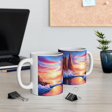 Load image into Gallery viewer, Pastel Sea-life Sunset #9 Ceramic Mug 11oz mug AI-Generated Artwork
