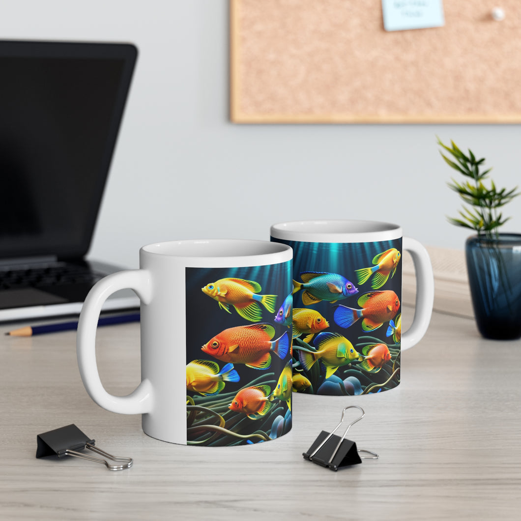 A Menagerie of a colorful Sea-life #2 Mug 11oz mug AI-Generated Artwork