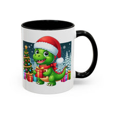 Load image into Gallery viewer, Mug Dinosaur Christmas Wonderland Santa Hat Holiday Coffee Cup 11, 15oz
